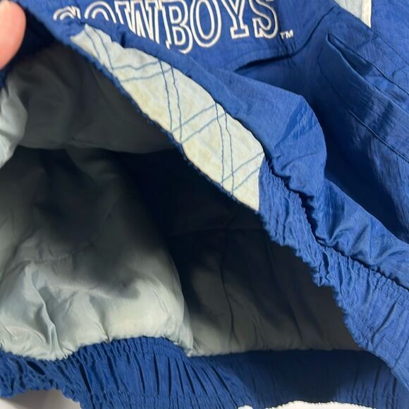 🔥🏈 Vintage DALLAS COWBOYS NFL ProLine Starter Puffer 1/2 Zip Jacket Men Sz Lg - Picture 8 of 14